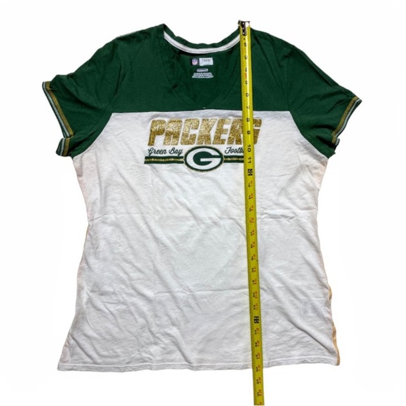 NFL Women’s Green Bay Packers Short Sleeve White/Green/Gold T-Shirt Size XXL - Picture 4 of 9